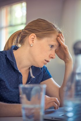 Woman looking disappointed